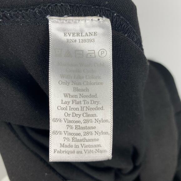 Everlane The Side-Zip Pant Stretch Cotton Black Womens Size 2 - Picture 7 of 10